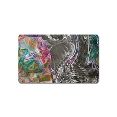 Wing On Abstract Delta Magnet (name Card) by kaleidomarblingart