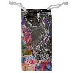 Wing On Abstract Delta Jewelry Bag by kaleidomarblingart