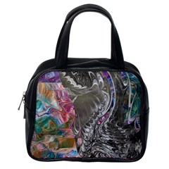 Wing On Abstract Delta Classic Handbag (one Side) by kaleidomarblingart