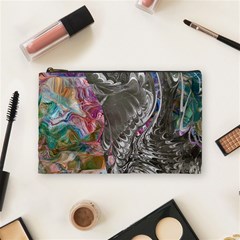 Wing On Abstract Delta Cosmetic Bag (medium) by kaleidomarblingart