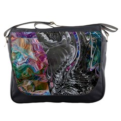 Wing On Abstract Delta Messenger Bag by kaleidomarblingart