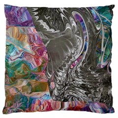 Wing On Abstract Delta Large Cushion Case (one Side) by kaleidomarblingart