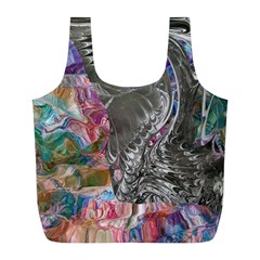 Wing On Abstract Delta Full Print Recycle Bag (l) by kaleidomarblingart