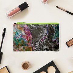 Wing On Abstract Delta Cosmetic Bag (xs) by kaleidomarblingart