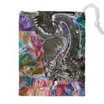 Wing on abstract delta Drawstring Pouch (4XL) Front