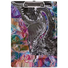 Wing On Abstract Delta A4 Acrylic Clipboard by kaleidomarblingart