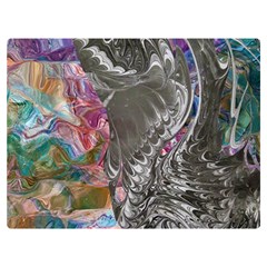 Wing On Abstract Delta Premium Plush Fleece Blanket (extra Small) by kaleidomarblingart