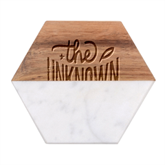 Converted 658874a40f807-removebg-preview (1) (2) (1) (1) (1) Marble Wood Coaster (hexagon)  by zenithprint