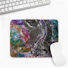 Wing On Abstract Delta Small Mousepad by kaleidomarblingart