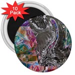 Wing on abstract delta 3  Magnets (10 pack)  Front