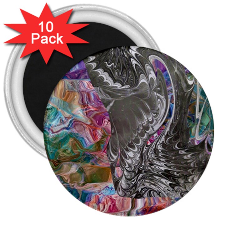 Wing on abstract delta 3  Magnets (10 pack) 