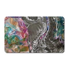 Wing On Abstract Delta Magnet (rectangular) by kaleidomarblingart