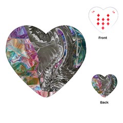 Wing On Abstract Delta Playing Cards Single Design (heart) by kaleidomarblingart