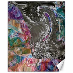 Wing On Abstract Delta Canvas 11  X 14  by kaleidomarblingart