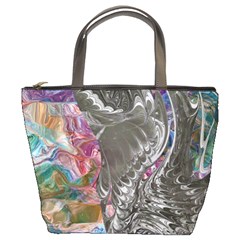 Wing On Abstract Delta Bucket Bag by kaleidomarblingart