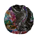 Wing on abstract delta Standard 15  Premium Round Cushions Back