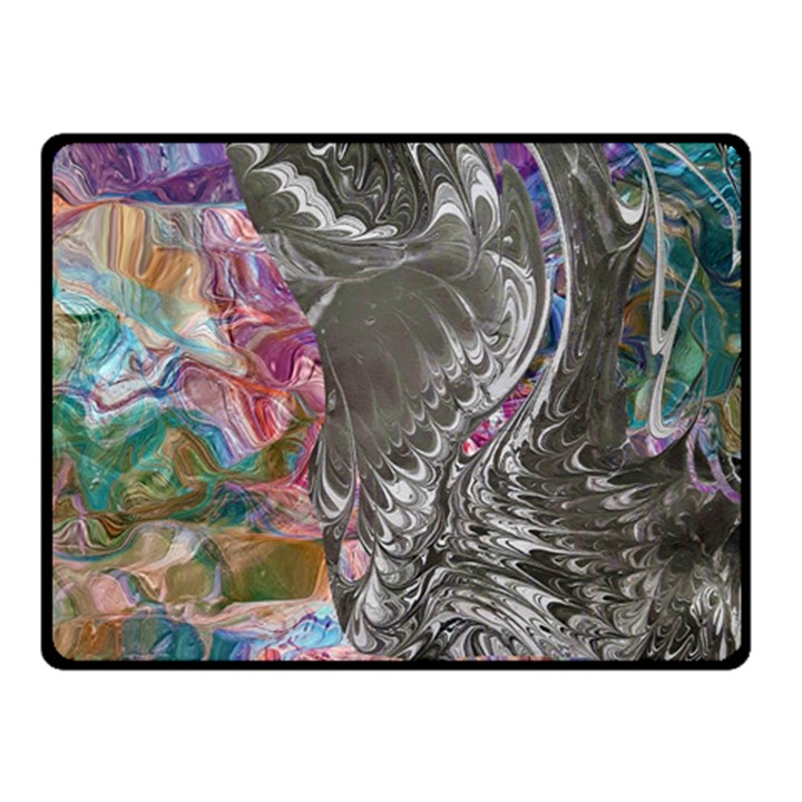 Wing on abstract delta Two Sides Fleece Blanket (Small)