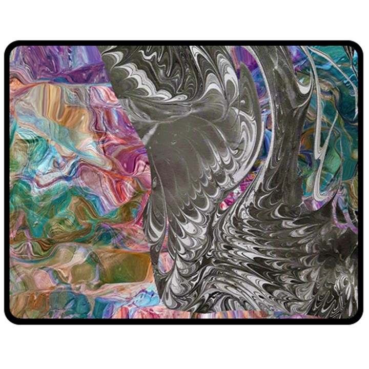 Wing on abstract delta Two Sides Fleece Blanket (Medium)