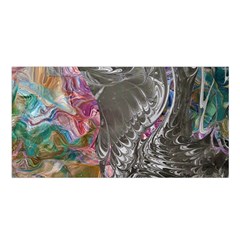 Wing On Abstract Delta Satin Shawl 45  X 80  by kaleidomarblingart