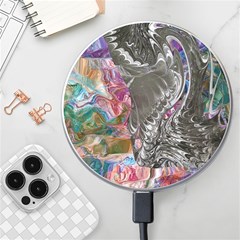 Wing On Abstract Delta Wireless Fast Charger(white) by kaleidomarblingart