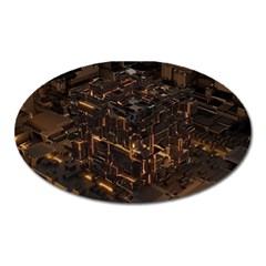 Cube Forma Glow 3d Volume Oval Magnet by Bedest