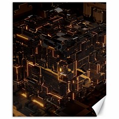 Cube Forma Glow 3d Volume Canvas 16  X 20  by Bedest