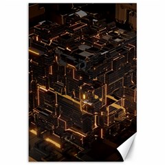 Cube Forma Glow 3d Volume Canvas 12  X 18  by Bedest