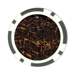 Cube Forma Glow 3d Volume Poker Chip Card Guard by Bedest