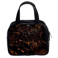 Cube Forma Glow 3d Volume Classic Handbag (two Sides) by Bedest