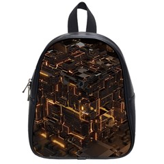 Cube Forma Glow 3d Volume School Bag (small) by Bedest