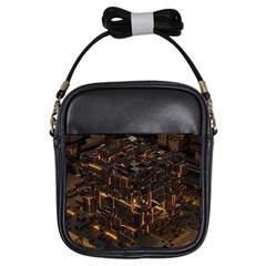 Cube Forma Glow 3d Volume Girls Sling Bag by Bedest