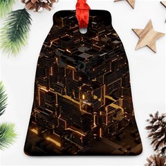 Cube Forma Glow 3d Volume Bell Ornament (two Sides)