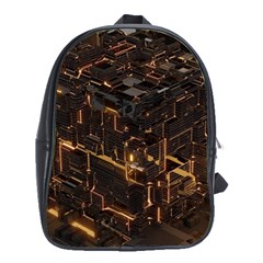 Cube Forma Glow 3d Volume School Bag (xl) by Bedest