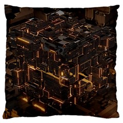 Cube Forma Glow 3d Volume Standard Premium Plush Fleece Cushion Case (one Side) by Bedest