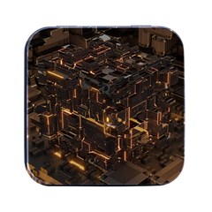 Cube Forma Glow 3d Volume Square Metal Box (black) by Bedest