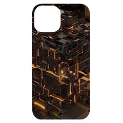 Cube Forma Glow 3d Volume Iphone 14 Black Uv Print Case by Bedest