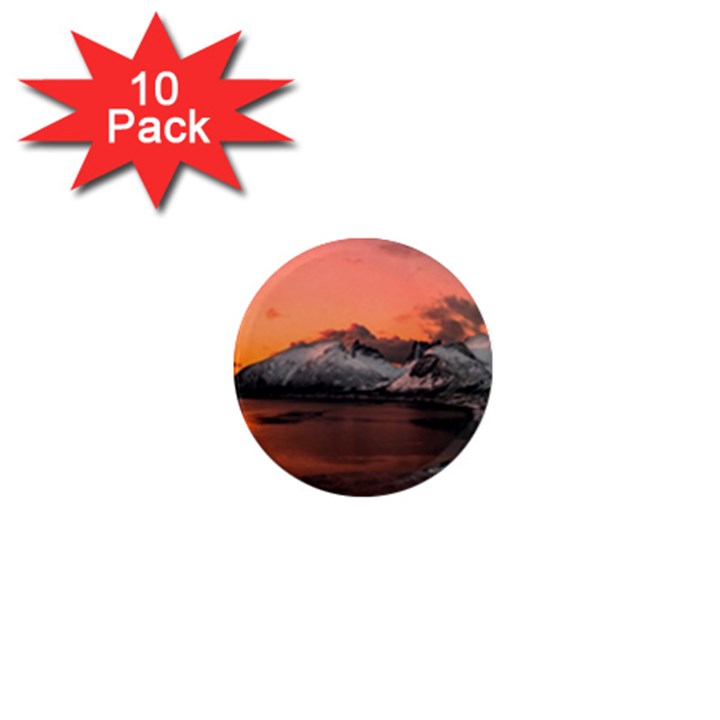 Surreal Mountain Landscape Lake 1  Mini Magnet (10 pack) 