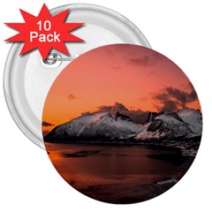 Surreal Mountain Landscape Lake 3  Buttons (10 Pack)  by Bedest