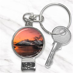 Surreal Mountain Landscape Lake Nail Clippers Key Chain by Bedest