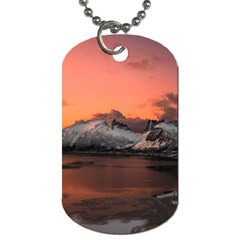 Surreal Mountain Landscape Lake Dog Tag (one Side) by Bedest