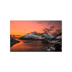 Surreal Mountain Landscape Lake Sticker Rectangular (100 Pack)