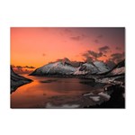 Surreal Mountain Landscape Lake Sticker A4 (10 pack) Front