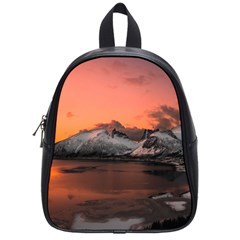 Surreal Mountain Landscape Lake School Bag (small) by Bedest