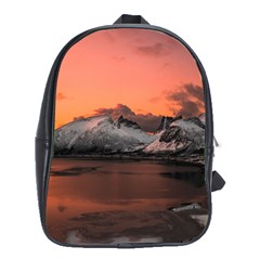 Surreal Mountain Landscape Lake School Bag (xl) by Bedest