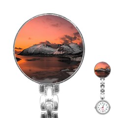 Surreal Mountain Landscape Lake Stainless Steel Nurses Watch by Bedest