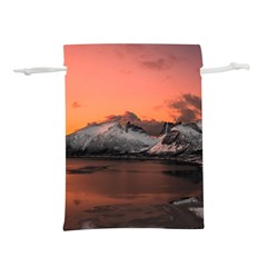 Surreal Mountain Landscape Lake Lightweight Drawstring Pouch (m) by Bedest