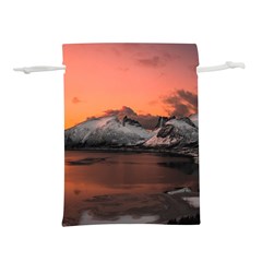 Surreal Mountain Landscape Lake Lightweight Drawstring Pouch (l) by Bedest