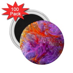 Flowing Petals 2 25  Magnets (100 Pack)  by kaleidomarblingart