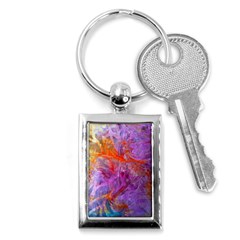 Flowing Petals Key Chain (rectangle) by kaleidomarblingart