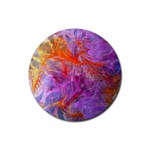 Flowing petals Rubber Round Coaster (4 pack) Front